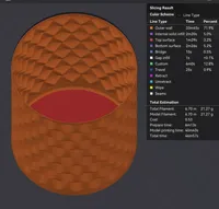 0.24mm layer, 1 walls, 0% infill