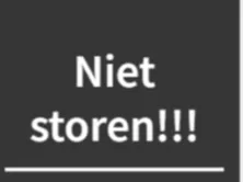 niet storen deurhanger
