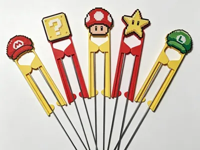Mario themed Perler bead pen
