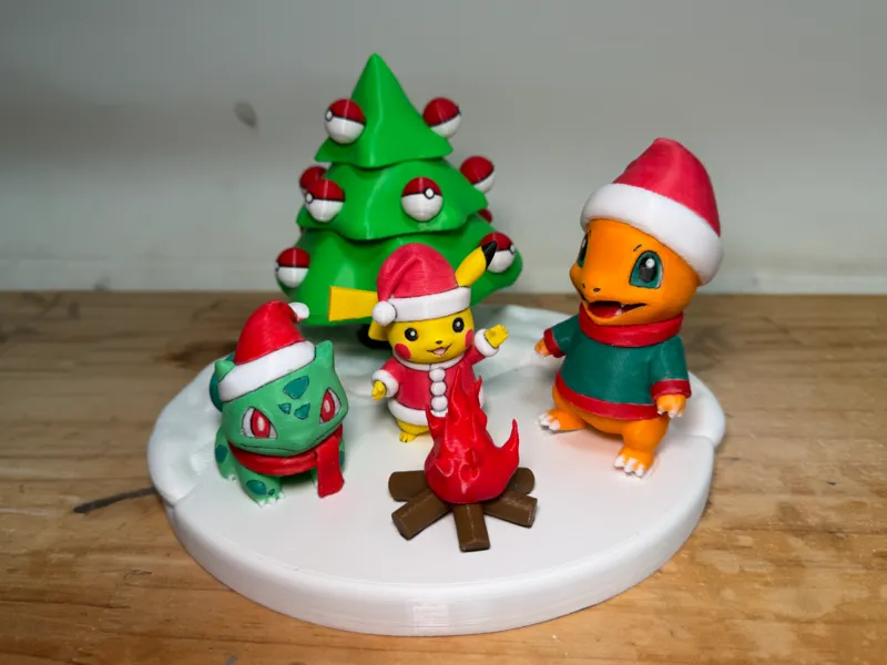 christmas scene for Pokemon