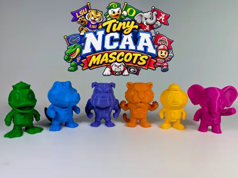 Modelo para impresión 3D: Tiny NCAA Mascots — referencia de MakerWorld