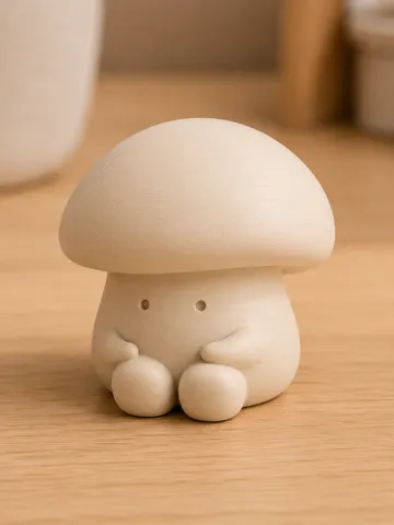 Modelo para impresión 3D: 蹲着发呆的小蘑菇 — vista de referencia 2
