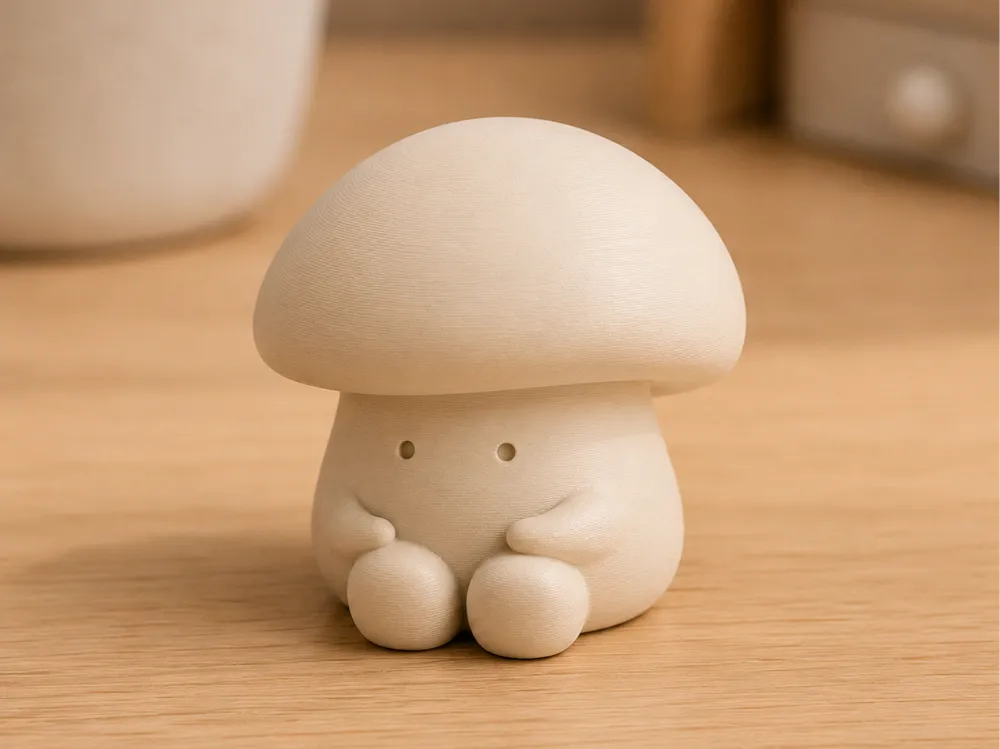 Modelo para impresión 3D: 蹲着发呆的小蘑菇. Referencia del modelo original.
