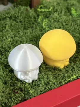 Modelo para impresión 3D: 蹲着发呆的小蘑菇 — vista de referencia 4