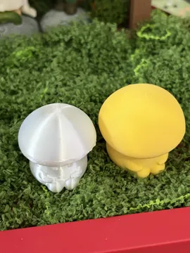 Modelo para impresión 3D: 蹲着发呆的小蘑菇 — vista de referencia 3