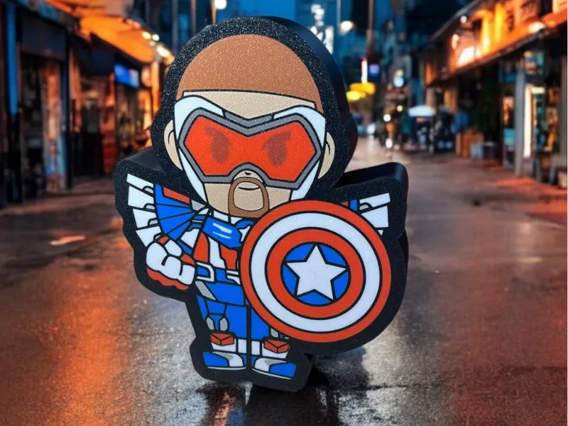 Falcon Captain America LED Light Box