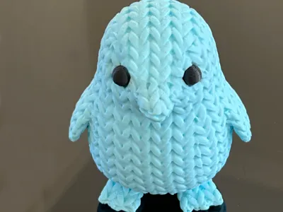Lola the Penguin with Knitted Look