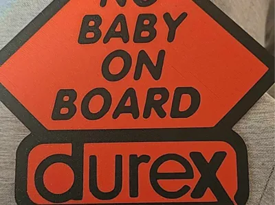 no baby on board car sign 