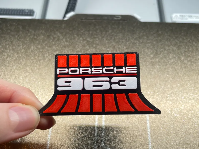 Porsche 963 Hypercar Logo Plaque