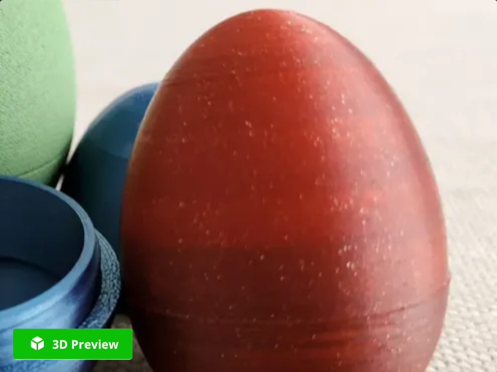 Easter egg with easter bunny