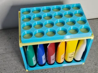 Etagère tubes peintures acrylique