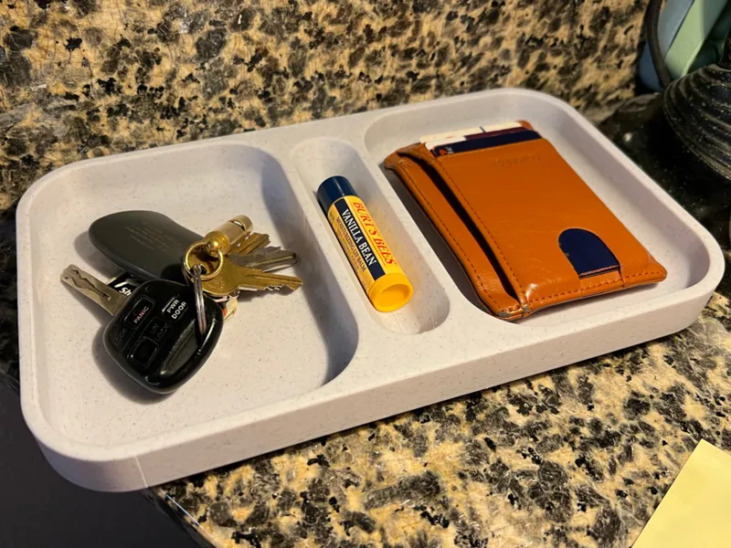 Keys, Wallet, and Chapstick Tray