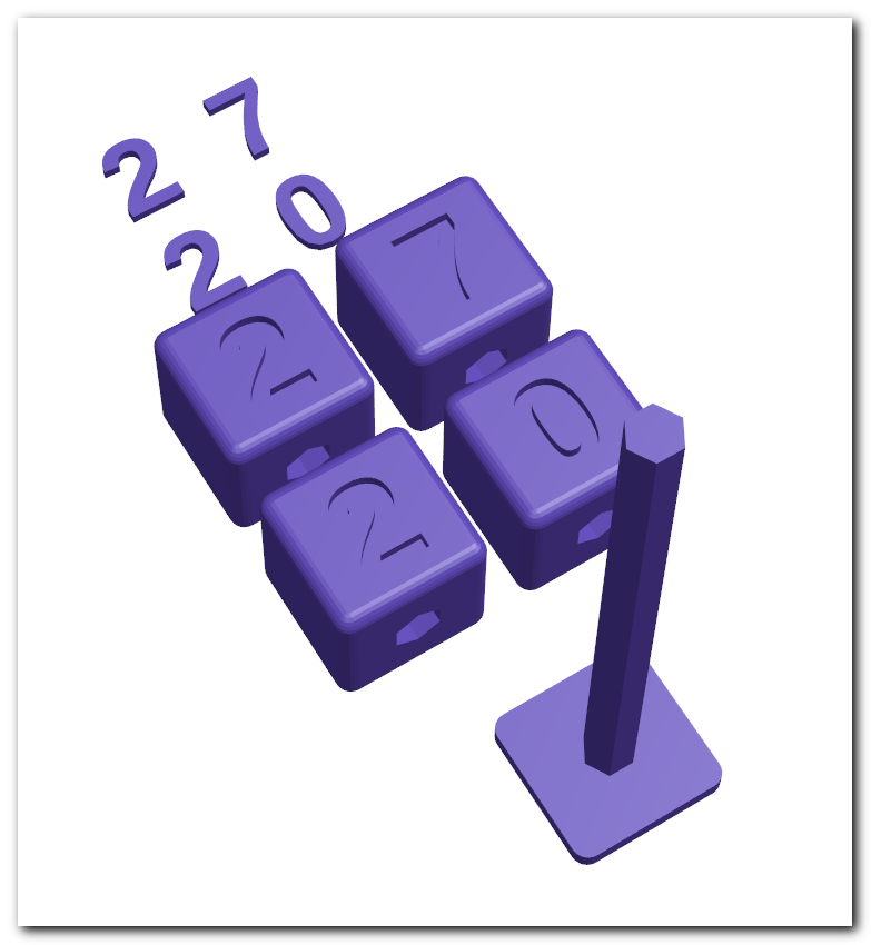 Miniatura 3 do modelo 3D Parametric Stackable Text Markers