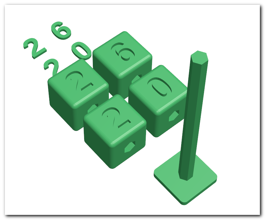Miniatura 4 do modelo 3D Parametric Stackable Text Markers