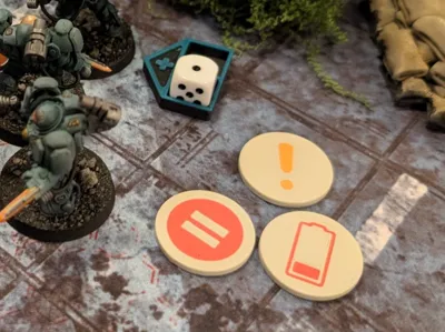 Bold One Page Rules Tokens With Advanced Actions
