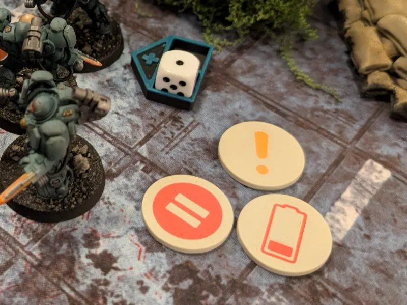 Bold One Page Rules Tokens With Advanced Actions