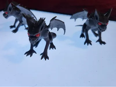 Chupacabra with red eyes