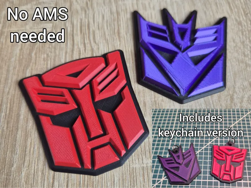 Autobot / Decepticon badge, 3D