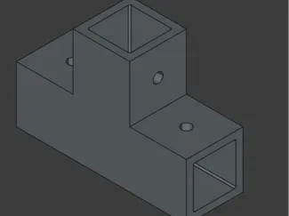 T-JOINT for Aluminium profile 30x30 - 6mm screw