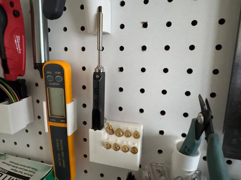 TS101 + Heat Set Insert Pegboard Holder w/ Peglock
