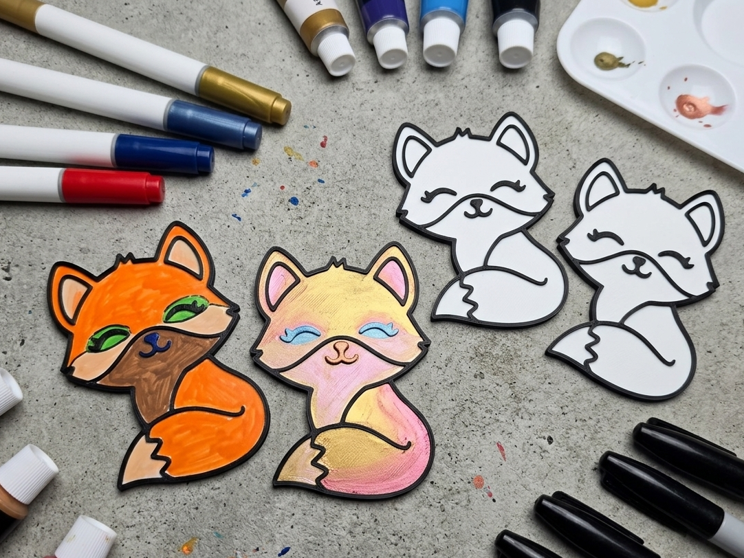Fox Coloring Panel Craft