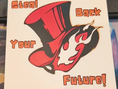 Persona 5 Hat Logo "Steal Back Your Future" 