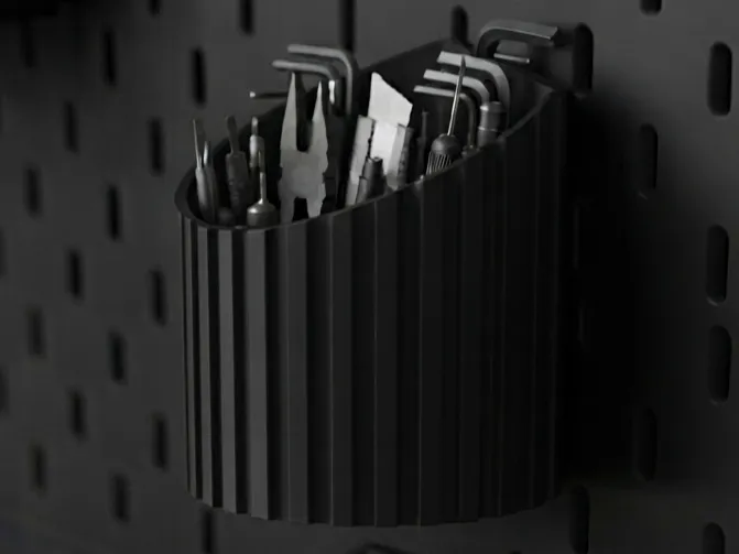 SKÅDIS Fluted Tool Holder – Minimalist Design