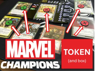 Marvel Champions Status Tokens + Magnetic Box