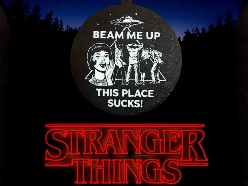 Stranger things Christmas ornament - Beam me up!