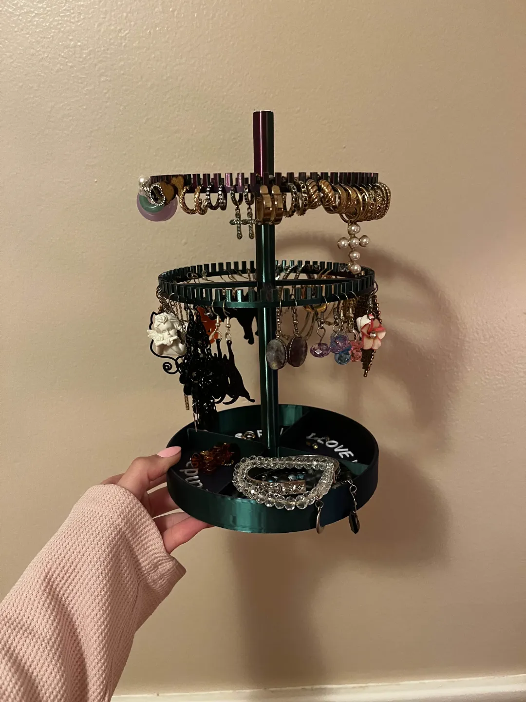 Earring and Ring Rack / Holder with Tray view 4
