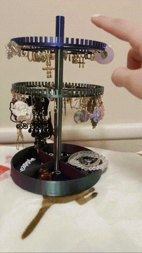 Earring and Ring Rack / Holder with Tray view 2