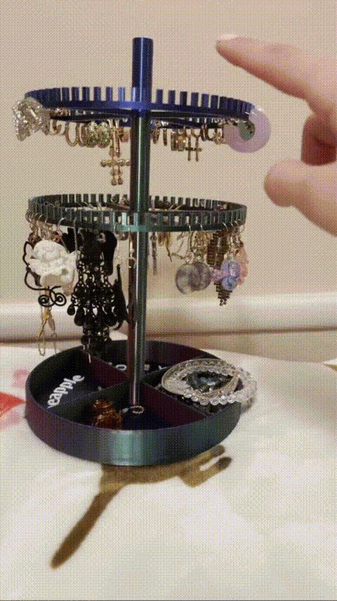 Earring and Ring Rack / Holder with Tray