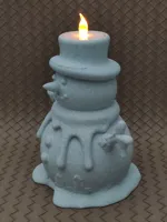 Bougeoir bonhomme de neige fondant — photo 3