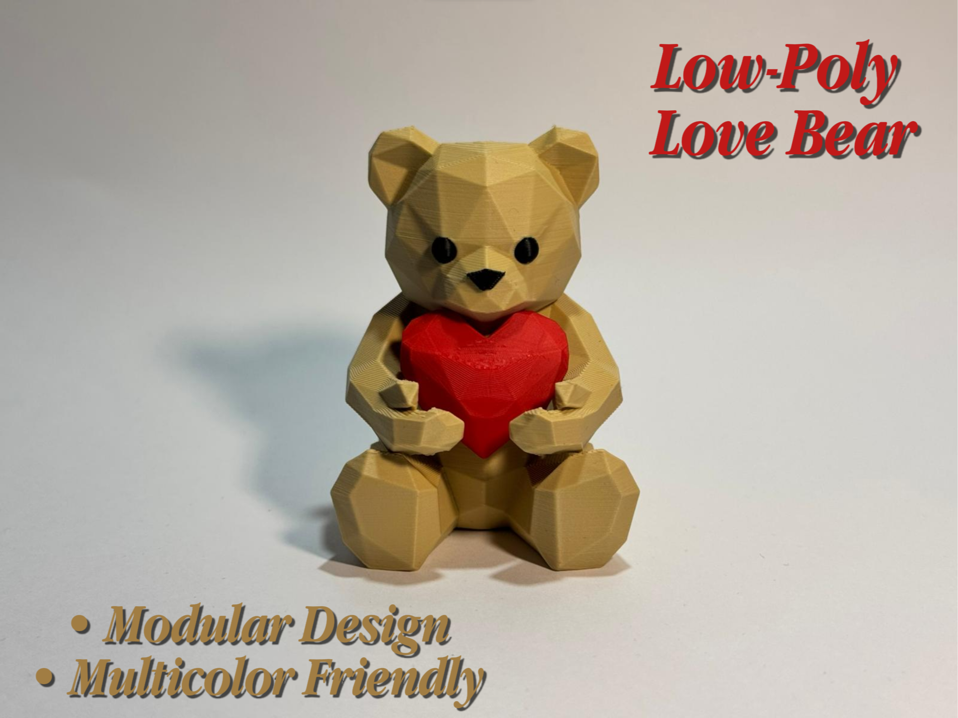 Low-Poly Love Bear | Valentine's Day