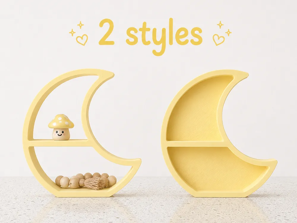 Estante o repisa: Crescent Moon Shelf|Celestial Decor|Toy Display. Referencia del modelo original.