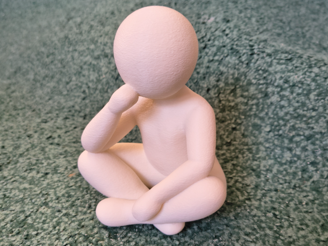 Minimalist Thinking Kid Figure