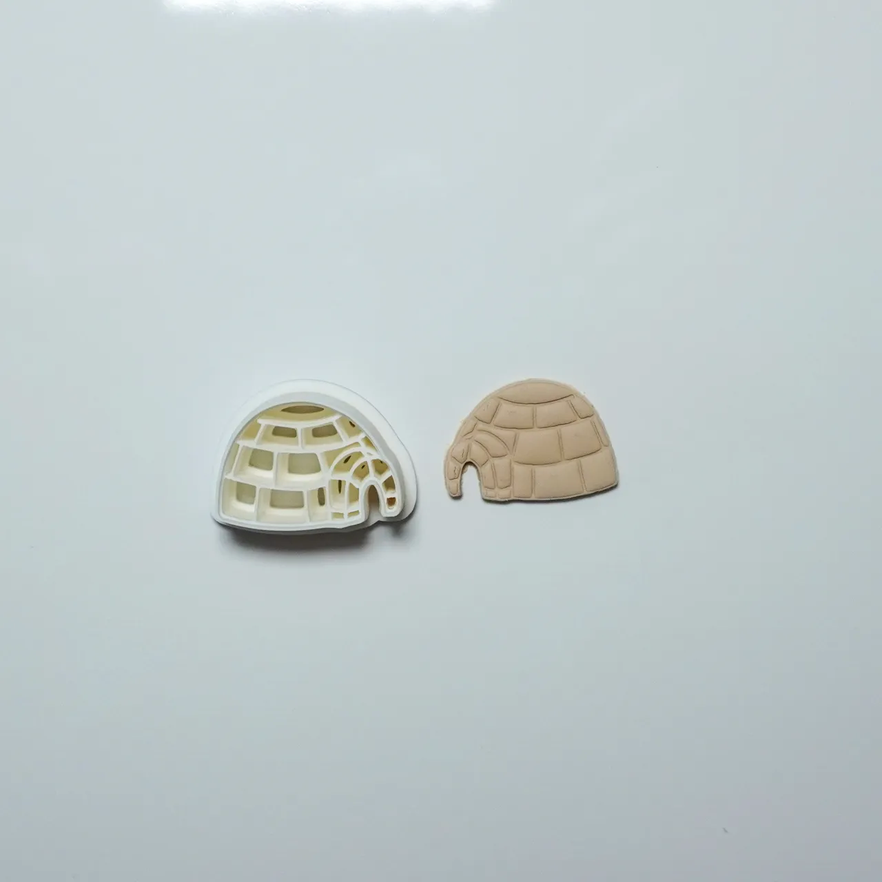 Igloo Winter Polymer Clay Cutter Earrings Necklace view 2