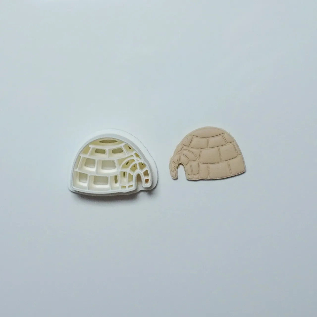 Igloo Winter Polymer Clay Cutter Earrings Necklace view 3