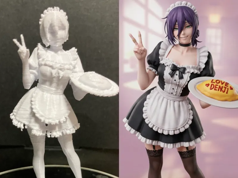 ChainsawMan AnimeGirl Figure Reze in a Maid Outfit