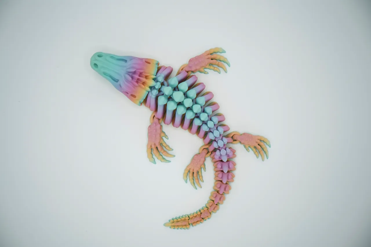 Mosasaurus Skeletal 2 Style , Articulated , Flexi view 2