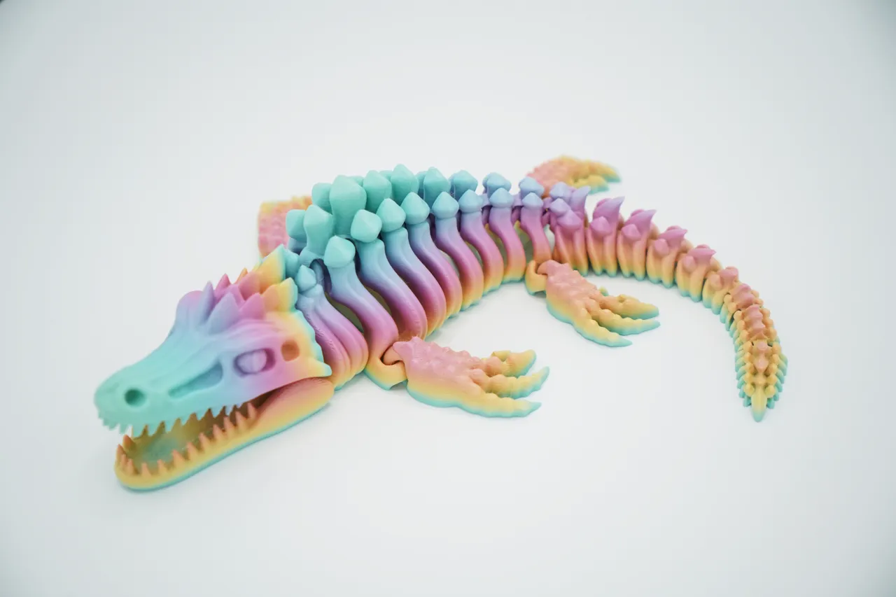 Mosasaurus Skeletal 2 Style , Articulated , Flexi view 4