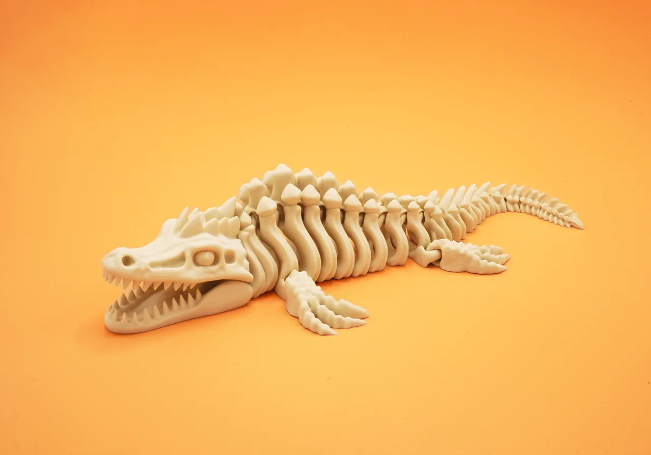 Mosasaurus Skeletal 2 Style , Articulated , Flexi view 3