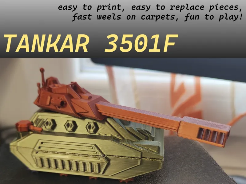 TANKAR-3501F - carro armato gioco, stampa facile