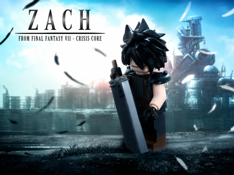 Zach from Final Fantasy 7 - Crisis Core - Brickman