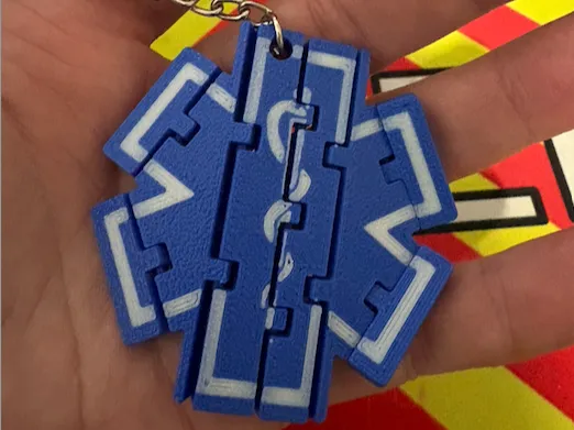 EMS Star of Life Flexi Keychain