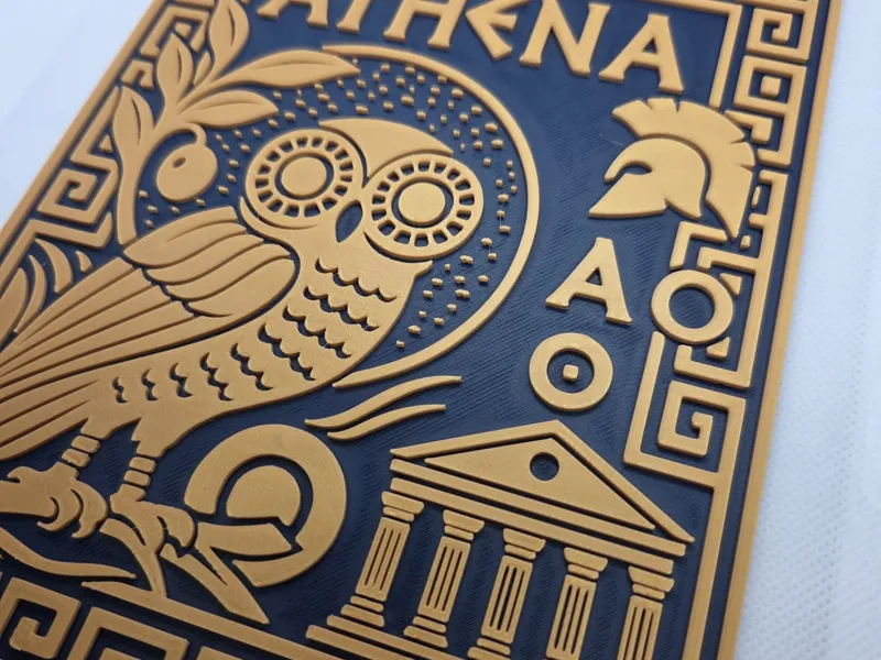 Atenea – Lámina Decorativa en Relieve