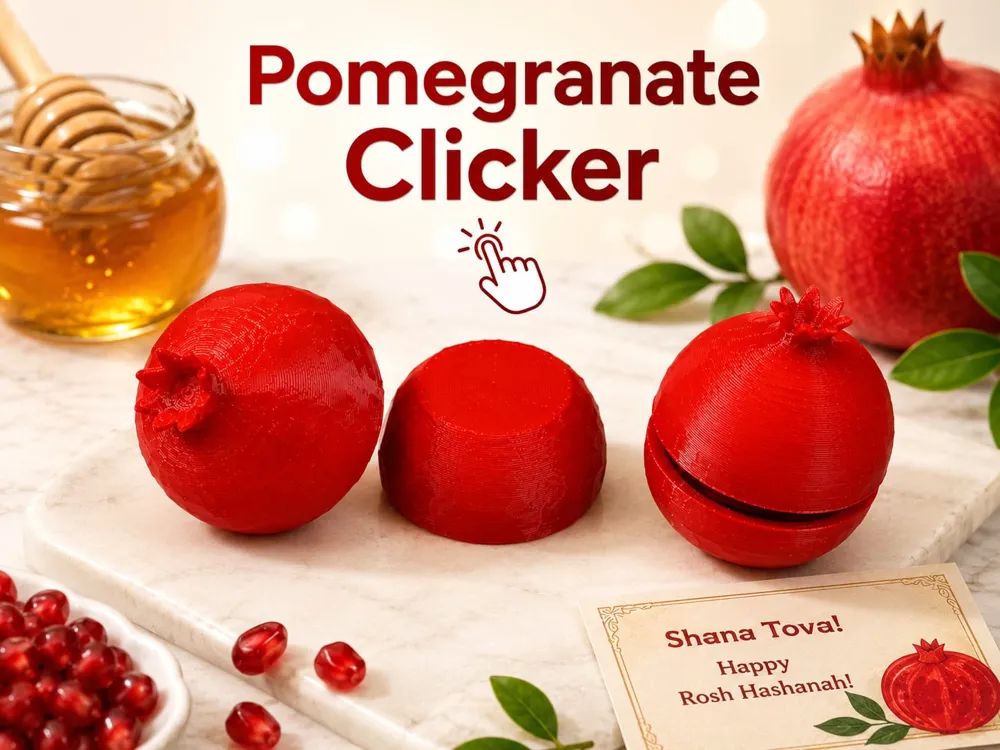 Objeto manipulable: Pomegranate Clicker – 2 Styles. Referencia del modelo original.