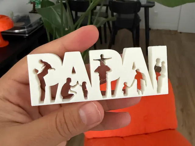Dia dos Pais - PAPAI Letreiro NO AMS (Fast Print)