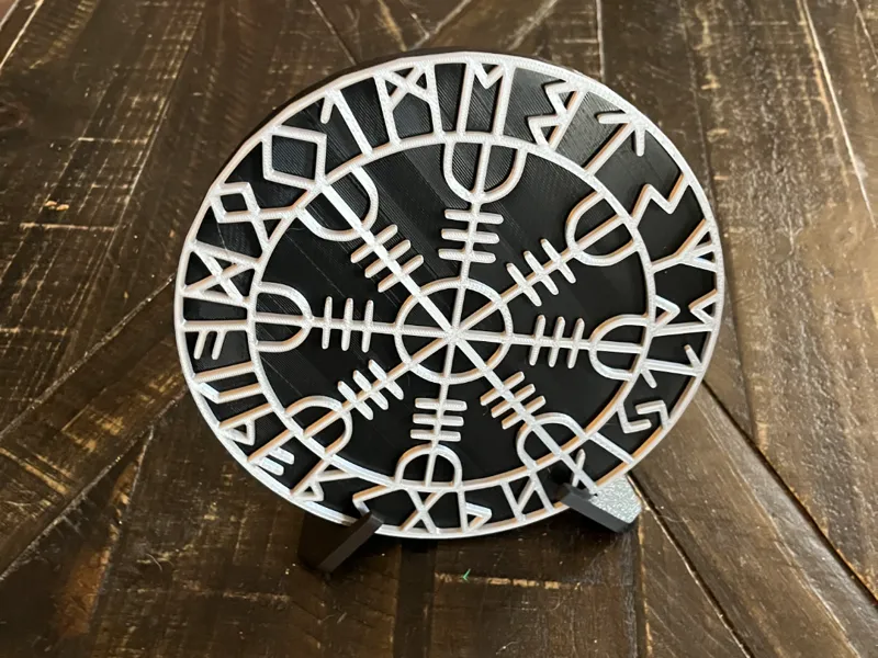 VEGVISIR PLAQUE AND STAND
