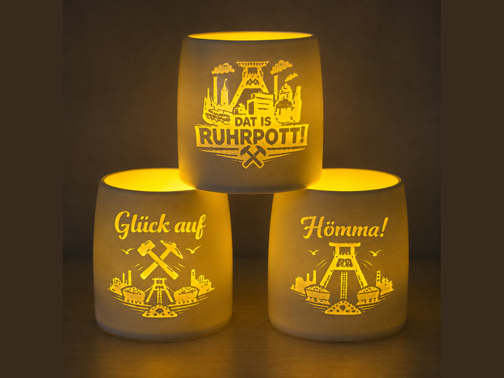Teelichtbecher Serie - Ruhrpott Edition